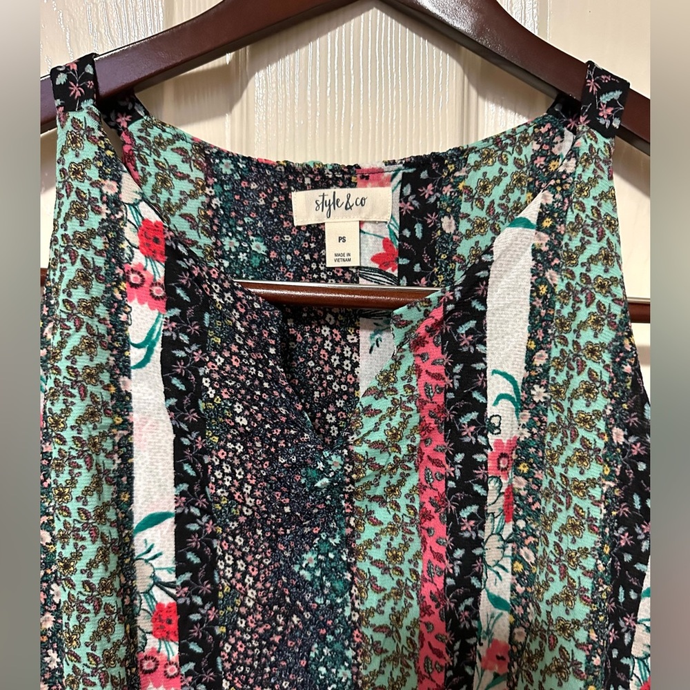 Style & Co Women’s Floral Sleeveless Maxi Dress in size PS - Picture 4 of 9